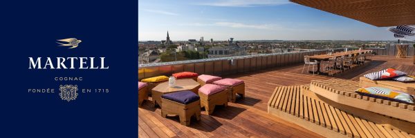 Press release about bar on the rooftop terrace in Cognac Martell